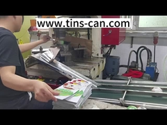 Fördernder kundenspezifischer Tin Can Christmas Ball Tin-Behälter mit dem Band-Aufhänger-Feriengeschenk-Verpacken